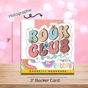 Book Club Babe Holographic Magnetic Bookmark