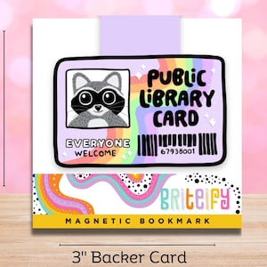 Marque-page magnétique sur le thème de la carte de lecture du raton laveur, cadeaux pour les clubs de lecture, accessoires de lecture pour les amateurs de lecture, cadeaux livresques pour elle