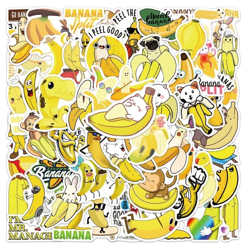 Large Banana Sticker | Sticker for Laptops, Planners | Journals, Notebooks,  Water Bottles | Vinyl Sticker | Stocking Stuffer