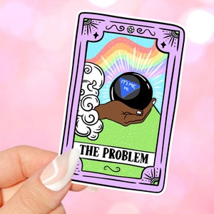 Der Problem-Tarot-Kartenaufkleber für Kindles, E-Reader, Buchgeschenke, Buchliebhaber, Smutty, Laptops, Booktok, Wasserflaschen, Planer, 8 Ball