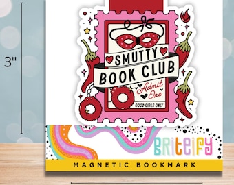 Smutty Book Club Magnetic Bookmark for Book Lovers, Smut Readers, Fantasy, Booktok, Bookish accessories, Spicy Books, Page holders, Bookmark