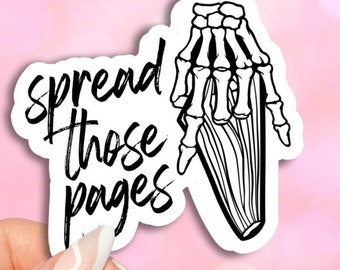 Spread Those Pages Smutty Book Vinyl Sticker - Kindle Case, Water Bottle