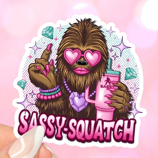 Sassy Sasquatch Sticker for kindles, e-readers, bookish gifts, book lovers, smutty, laptops, booktok, waterbottles, squatch, bigfoot sticker
