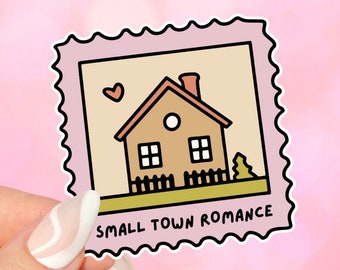 Small Town Romance Trope Sticker for kindles, e-readers, bookish gifts, book lovers, smutty, laptops, booktok, waterbottles, planners, spicy