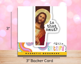 Peeking Jesus Magnetic Bookmark, Is That Smut, Book Accessory, Bookish, Booktok, Page holders, bookmarks, bookstagram, gifts for readers