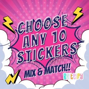 Mix en match elk 10 stickers-bundelpakket, nieuwigheid, trendy, leesgrage, cadeaus voor moeder, beste vrienden, boekenclub, kindle-omslag, waterdicht, vinyl