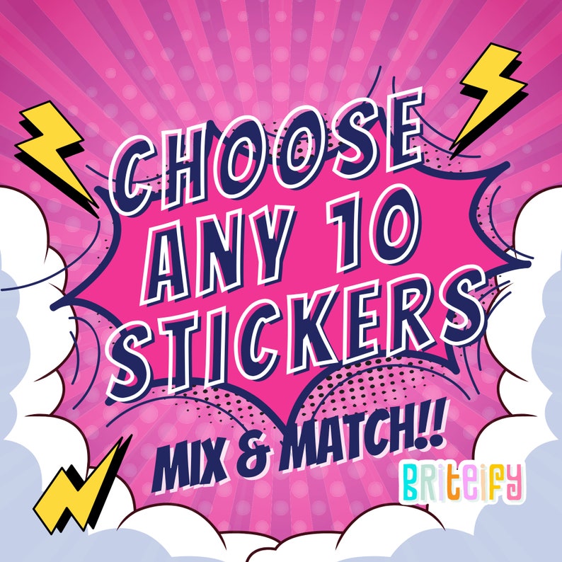 Entry Key Match Sticker Mix and Match Vinyl Sticker Pack: Trendy Novelty Stickers - Set of 10 ...