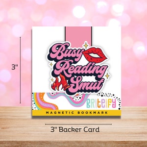 Busy Reading Smut Magnetic Bookmark Handmade Gift, Reading Accessories, Booktok, Bookstagram, Bookish Gifts for Readers, Smutty Book Lovers