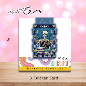Der Leser Tarot Karte - Holographisch Magnet Lesezeichen - Mystisches Tarot Lese Accessoire - Glänzender Wahrsager Seitenhalter.