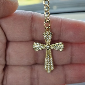 Cowboy Hat Car Rosary, Personalized Initial Car Charm, Virgin Mary Cross Rearview Mirror Decor, Western Catholic Gift, Cowgirl Car Decor image 5