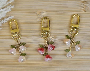 Lily Of The Valley Keychain | Bag Charm,Purse Charm |Floral,Aesthetic,Kawaii | Birthday Gift | Flower Keyfod | Floral Keyring | Backpack