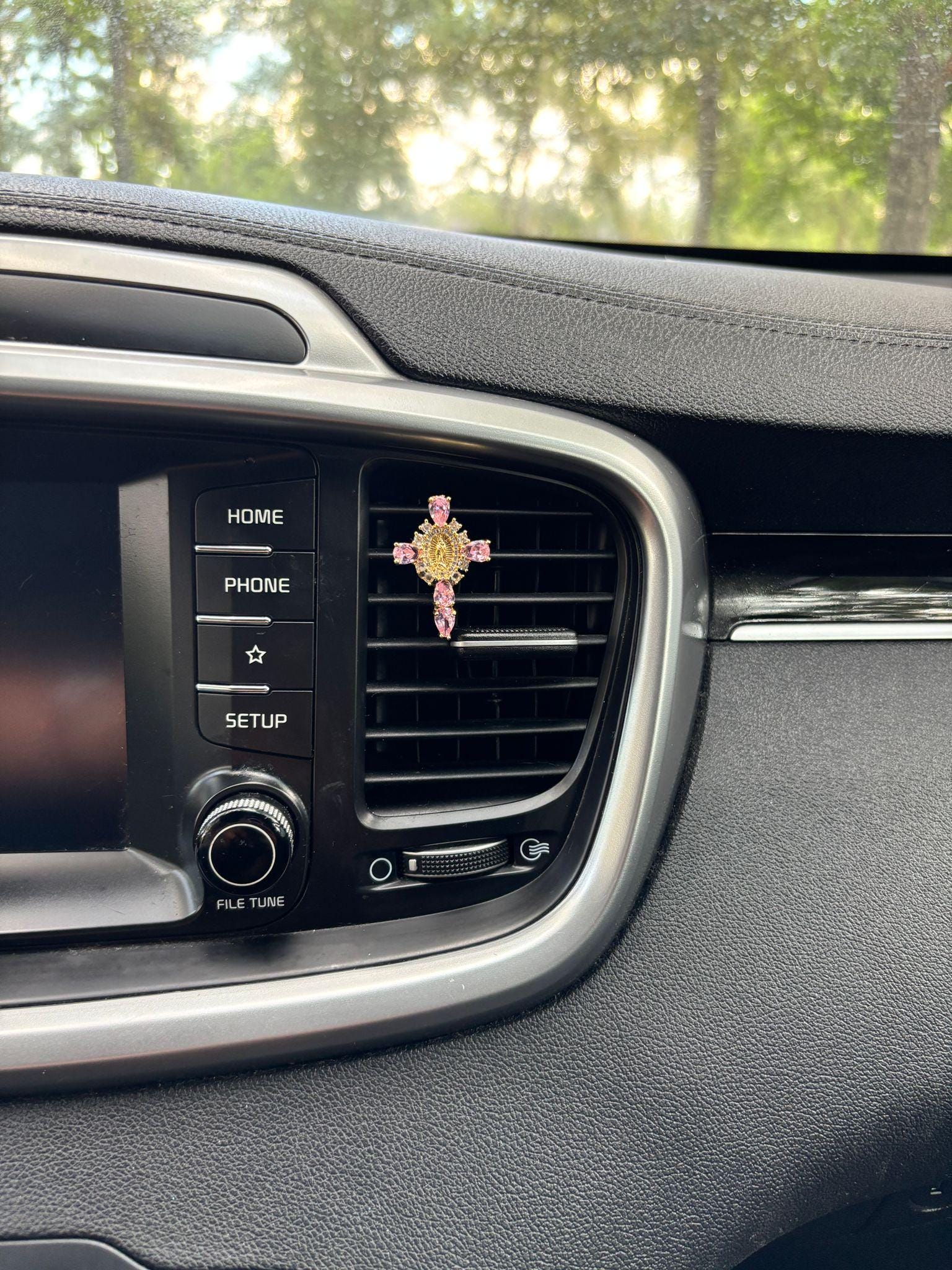 Crystal Cross Car Air Vent Clips - Crystal Cross - Car Air Vent Decor - Crystal Car Crucifix - Christian Gift Idea - Car Accessories - Cross