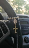 Steering Wheel Rosary - Virgin Of Guadalupe Car Charm - Rosary Car Charm Accessory- Car Decor- Baptism Gift- Religious Catholic Gift - Rosary