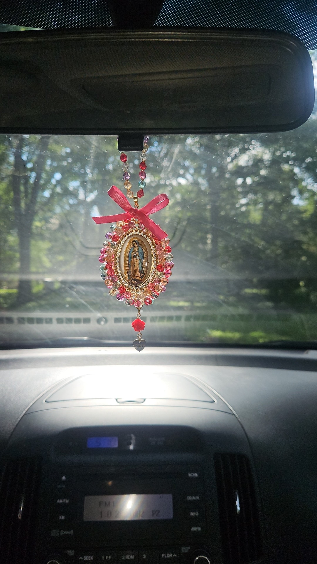 Virgin of Guadalupe Car Charm-Car Accessories,Rear view Mirror Decor-Car Blessings-Car Rosary-Gift For Her-Religious Catholic Gift- Faith