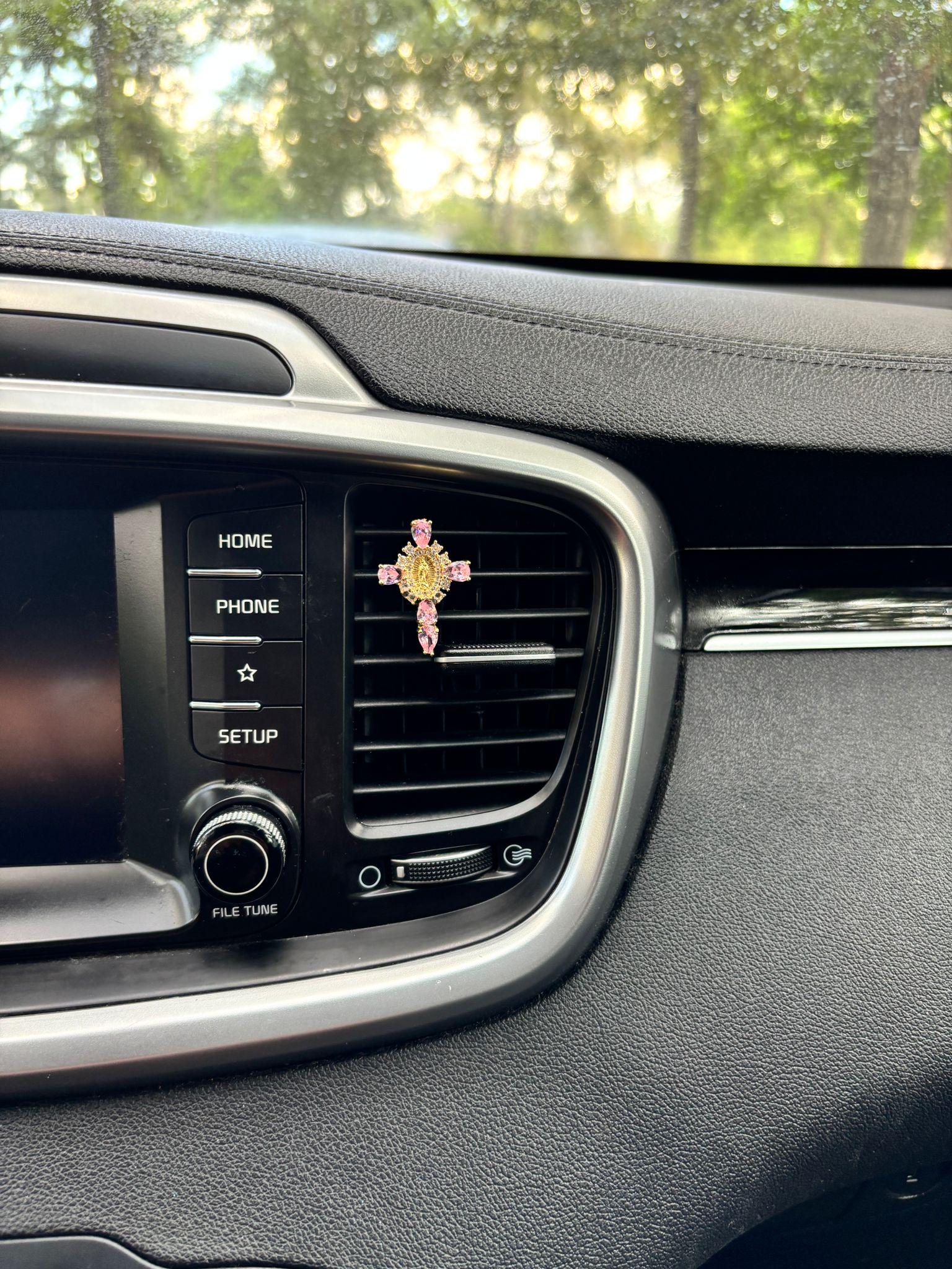Crystal Cross Car Air Vent Clips - Crystal Cross - Car Air Vent Decor - Crystal Car Crucifix - Christian Gift Idea - Car Accessories - Cross