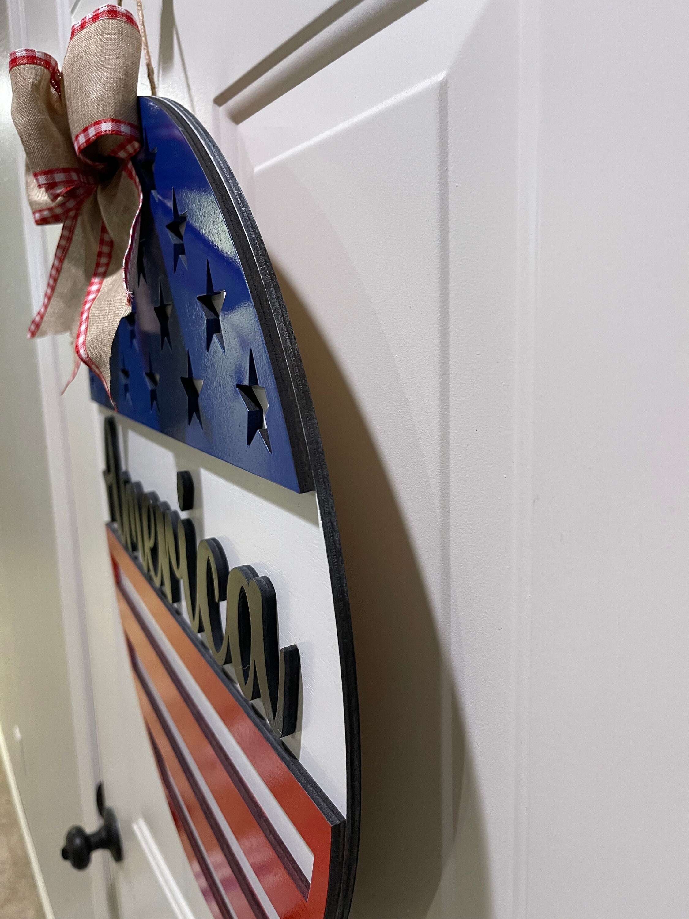 Hanging Door Signs-American Flag