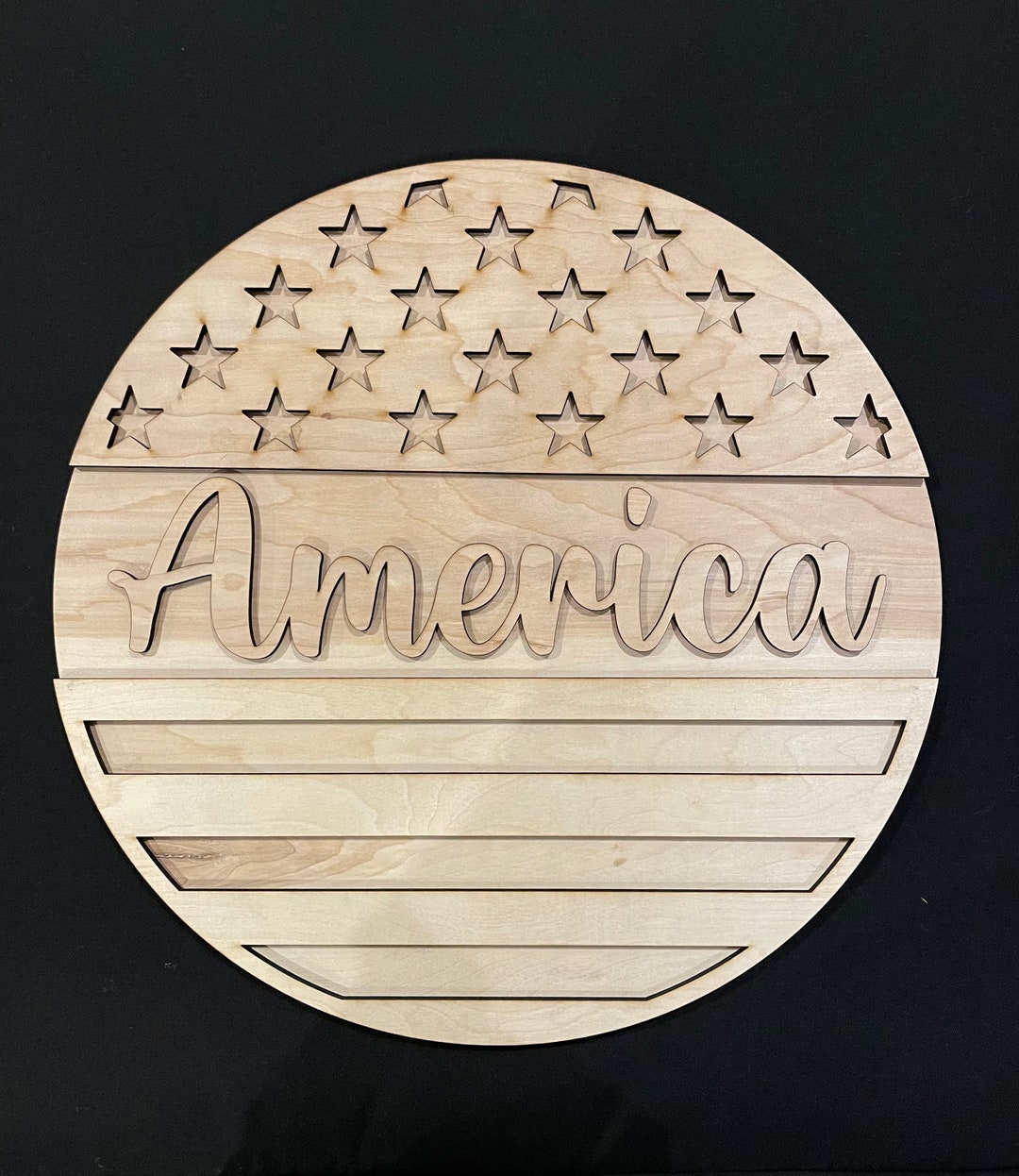DIY American Flag Door Sign Patriotic Door Sign Stars and Etsy