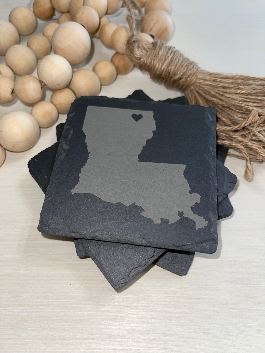 Personalized Slate Coasters, Engraved Gift, Drink Coaster, Monogram