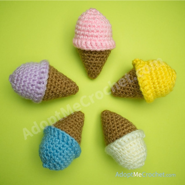 Mini Ice Cream Cone Crochet Plush