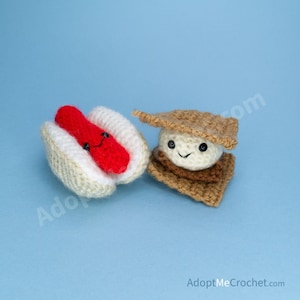 Better Together Hot Dog and Smore Crochet Plush Amigurumi