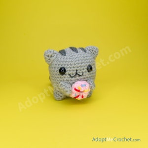 Pusheen Cat with Donut Crochet Plush Amigurumi