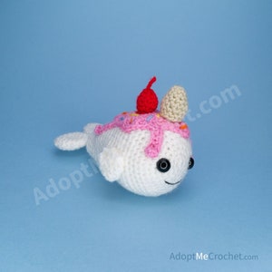 Noah the Ice Cream Narwhal Crochet Plush Amigurumi