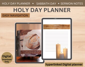 Könnte beinhalten: Ein digitaler Planer für den Sabbat mit einem Holzhintergrund und einem Zitat aus Johannes 4,24. Der Planer befindet sich auf einem Tablet mit braunem Holzhintergrund. Der Text "Sabbath Day" ist in brauner Schrift auf einem Holzhintergrund geschrieben.