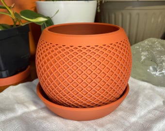 Nätkruka med matchande droppbricka