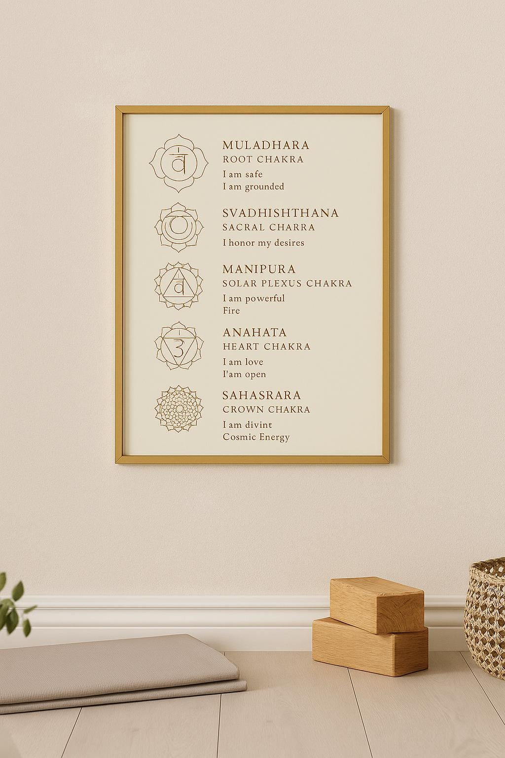 7 Chakra Wall Art Printable - Instant Download Yoga Decor | Spiritual ...