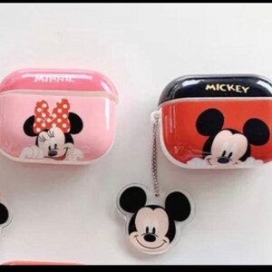 Musse och Mimmi Pigg-inspirerat AirPod-skal | Snyggt AirPod-skal | Trådlöst laddningskompatibelt fodral | AirPod Pro, AirPod 1 och 2 |