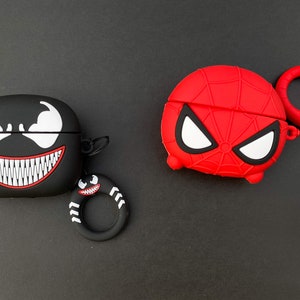 Spider-Man and Venom Inspired AirPod Case | Stylish AirPodCase | Wireless Charge Compatible Case | AirPod Pro, AirPod 1 & 2 |