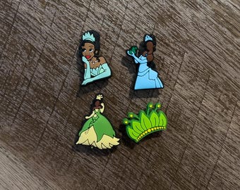 Tiana Princess Shoe Charms / Tiana and Fog Crown Shoe Charms / Cartoon Disney Shoe Charms / For kids and adults