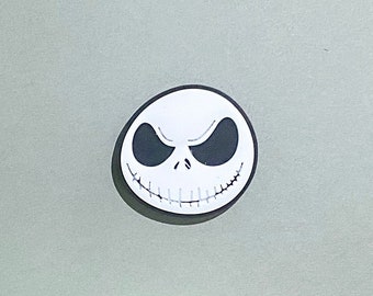 Jack Skellington Head-schoenbedel / Halloween-schoenbedels / Accessoires voor schoenen / Schoenbedel voor meisjes / Schoenbedel voor volwassenen