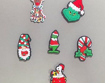 Christmas Shoe Charms / Cute Holiday Charms / Shoe Accessories / Shoe Charms for adults / Shoe Charm Bundle