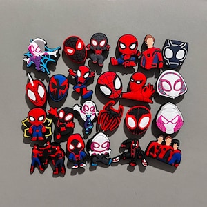 Miles Morales Shoe Charms - Spiderman Super Hero Shoe Charms - Shoe Accessories