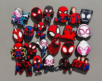 Adornos para zapatos de Miles Morales - Adornos para zapatos de superhéroe Spiderman - Accesorios para zapatos