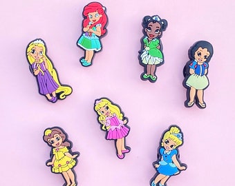 Princess Girls Shoe Charms -  Disney Shoe Charms - Shoe Accessories
