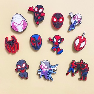 Miles Morales Shoe Charms - Spiderman Super Hero Shoe Charms - Shoe Accessories