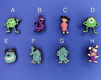 Monster Inc Shoe Charms - Movie Shoe Charms - Disney Shoe Accessories