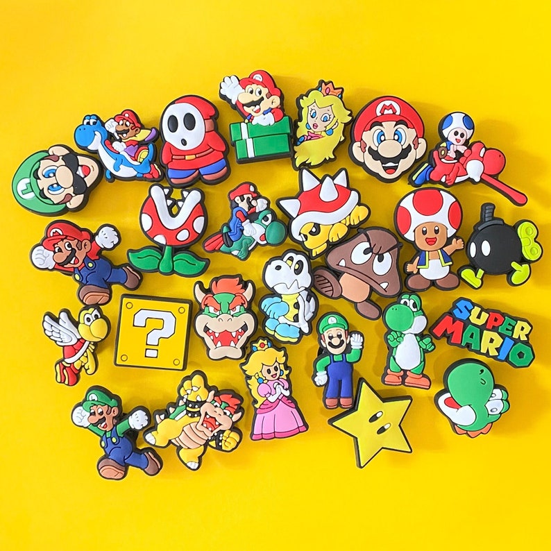 Super Mario Shoe Charms /Luigi and Princess Peach Shoe Charms / Shoe Charms for kids and adults/Shoe Accessories image 1