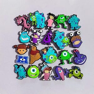 Monster Inc University Shoe Charms - Funny Movie Shoe Charms - Kids Children Disney Shoe Accessories- Sets