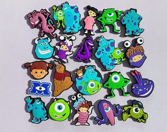 Monster Inc University Shoe Charms - Funny Movie Shoe Charms - Kids Children Disney Shoe Accessories- Sets