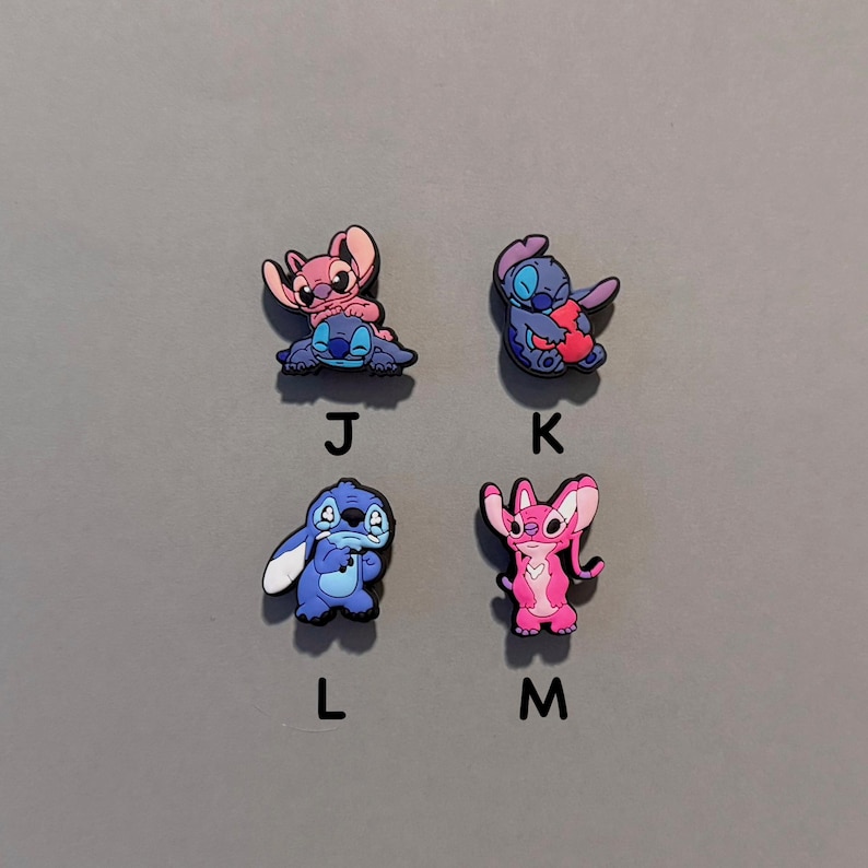 Angel and Stitch Cartoon Shoe Charms - Couple Disney Shoe Charms -Accessories for Shoes image 3