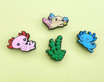 Axolotl Shoe Charms - Amphibian Animal Shoe Charms - Salamander Shoe Accessories