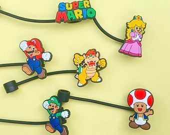 Mario Straw Topper Charms |  Mario Straw Charms | Cute Straw Charms | Straw Charms for Kids | Straw Charms for Adults