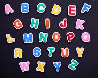 Adornos para zapatos con letras de colores / Adornos del alfabeto A-Z para zapatos / Adornos para zapatos para adultos / Adornos para zapatos para niños