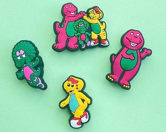 Barney and friends Shoe Charms / Dinosaur Shoe Accessories / Cute Shoe charm for kids and adults