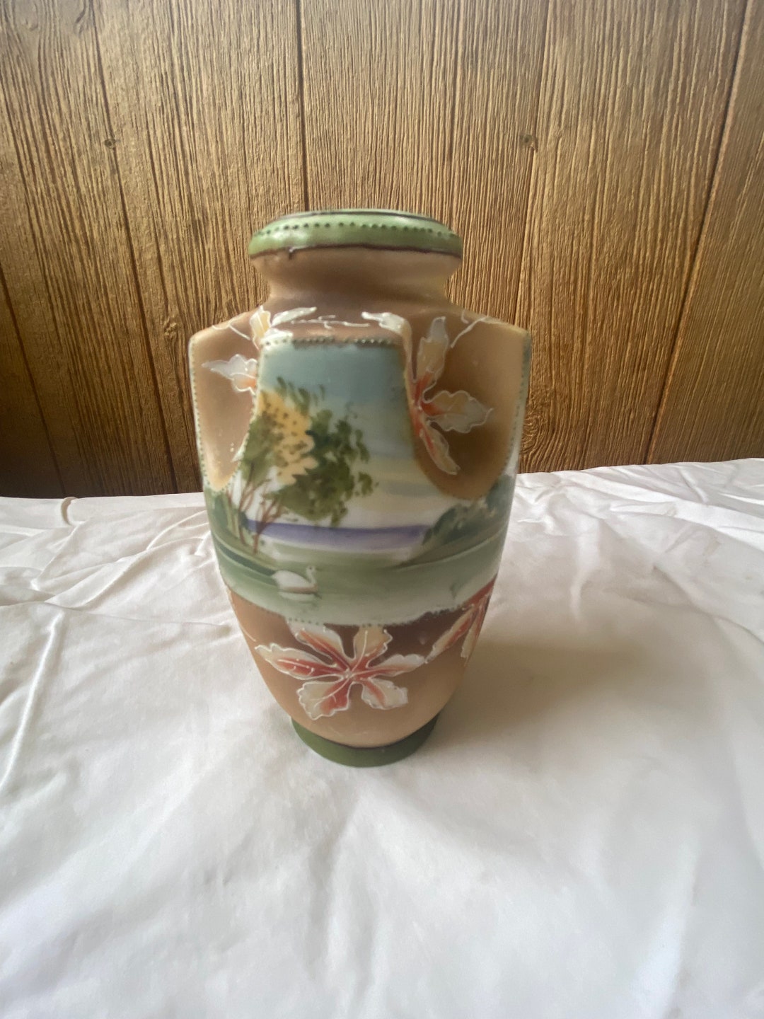 Nippon Hand Painted Vase Etsy