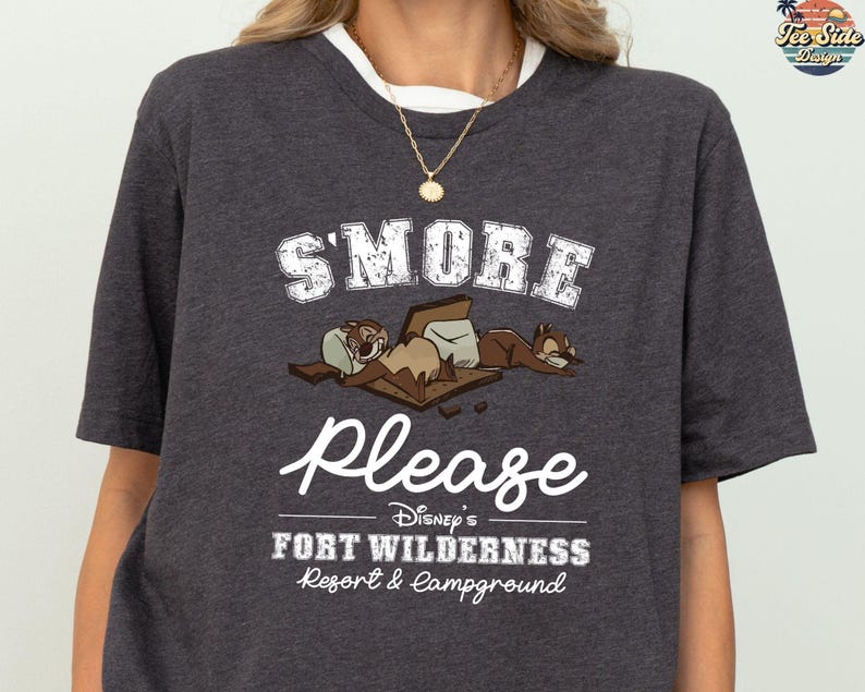 S’More Please Chip N’ Dale Shirt, Disney Happy Camper T-Shirt, Fort Wilderness Resort And Campground Camping Tee, Disneyland Trip afbeelding 2