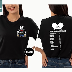 Drinking Around The World Shirt, Custom Name Shirt, Drinking Team, Epcot Food and Wine Festival